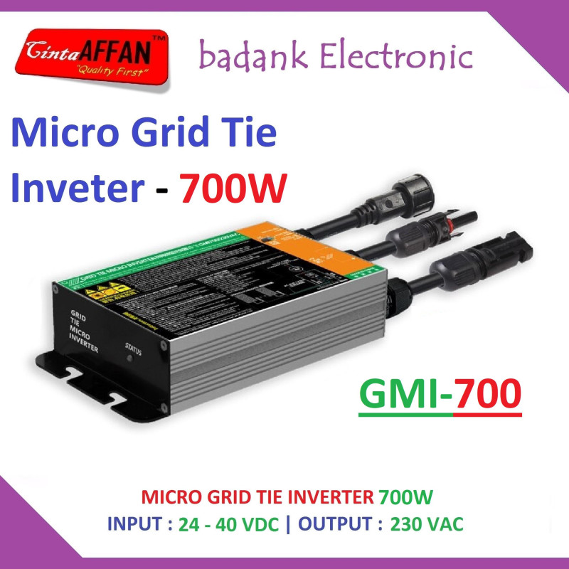 GMI-700 Micro Grid Tie Inverter GTI 700W ON GRID Solar Panel Surya